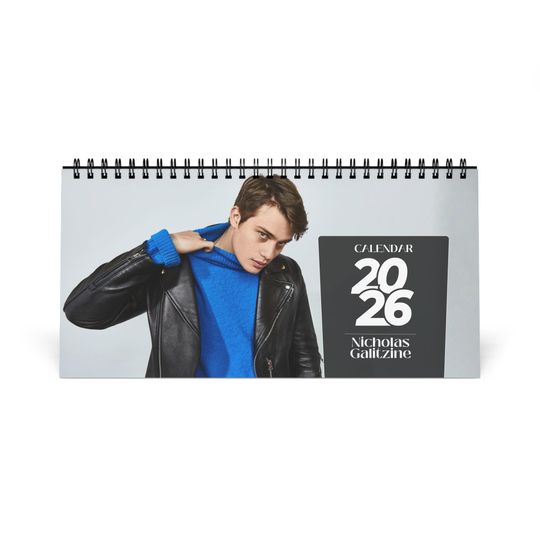 Discover Nicholas Galitzine 2026 Desk Calendar | Premium Spiral Bound Celebrity Photo Calendar | Gift for Fans & Elegant Desk Dcor