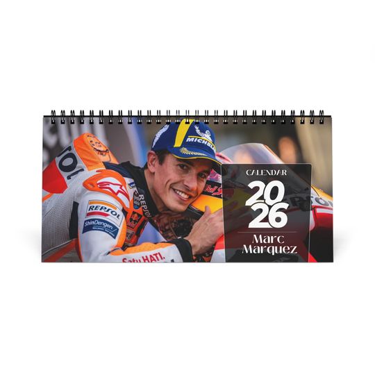 Discover Marc Mrquez 2026 Desk Calendar | Premium Spiral Bound MotoGP Photo Calendar | Gift for Racing Fans & Biker Lovers