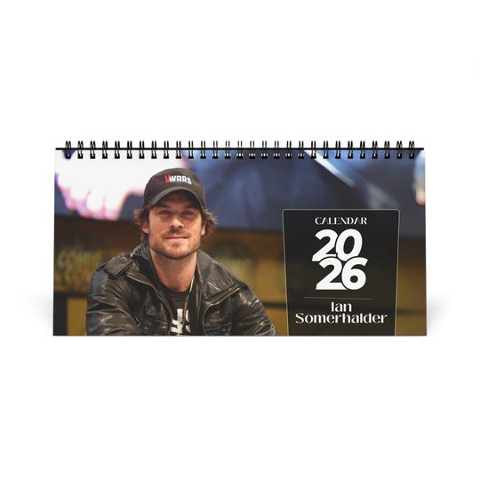 Discover Ian Somerhalder 2026 Desk Calendar | Premium Spiral Bound Celebrity Photo Calendar | Gift for Fans & Chic Desk Dcor