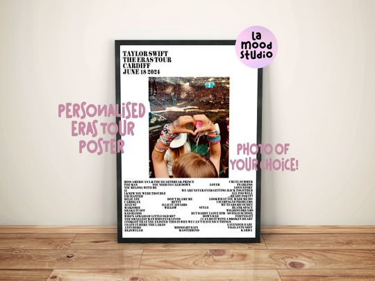 Customised Taylorr Swifts  Print Image Eras Tour Concert | Setlist Poster | Edinburgh Liverpool London Cardiff Dublin