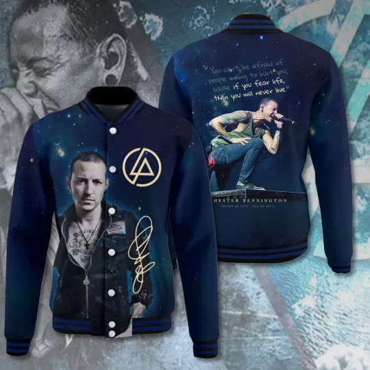 Discover Linkin Park x Chester Bennington Varsity Jacket Baseball Jacket