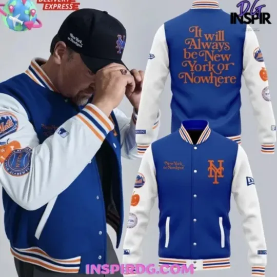 Discover New York Met New York Or Nowhere Limited Varsity Baseball Jacket