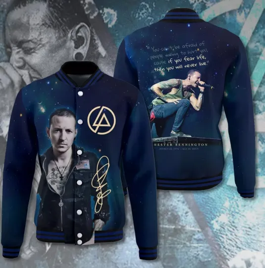 Discover Linkin Park X Chester Bennington Baseball Vasity Jacket Unisex