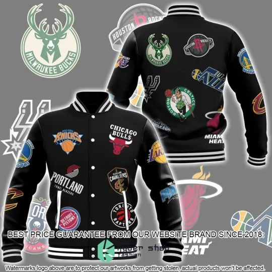 Discover Basketball Team logo Baseball Jacket