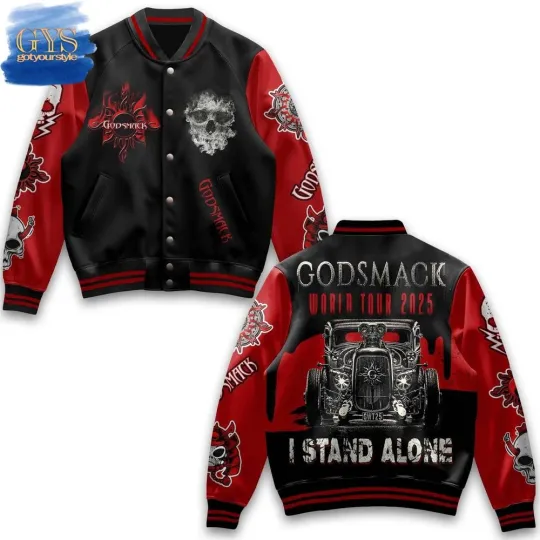 Discover Godsmack World Tour 2025 Limited Edition Baseball Jacket