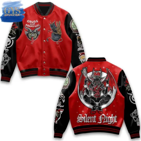 Krampus Silent Night Limited Edition Baseball Jacket