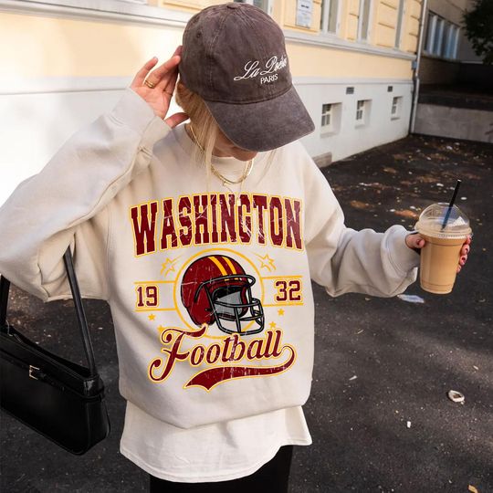 Discover Vintage Washington Football Sweatshirt - Preppy Washington Football tshirt,Football Fan Gift,Crewneck Sweatshirt-Hoodie-Adult-Youth tshirt