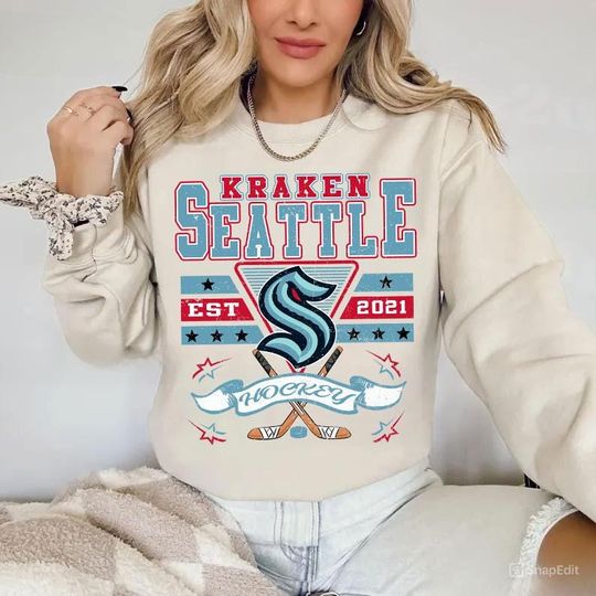 Discover Seattle Hockey Sweatshirt,Vintage Graphic Tee,Hockey Gift For Fan, Sweat-Aldult-Youth Tshirt,Retro Hoodie JHF0