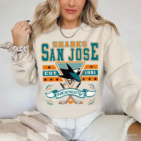 Discover San Jose Hockey Sweatshirt,Vintage Graphic Tee,Hockey Gift For Fan, Sweat-Aldult-Youth Tshirt,Retro Hoodie JHF0
