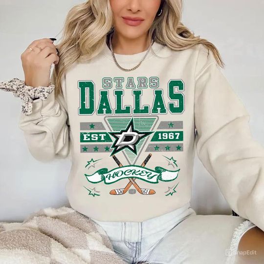 Discover Dallas Hockey Sweatshirt,Vintage Graphic Tee,Hockey Gift For Fan, Sweat-Aldult-Youth Tshirt,Retro Hoodie JHF0