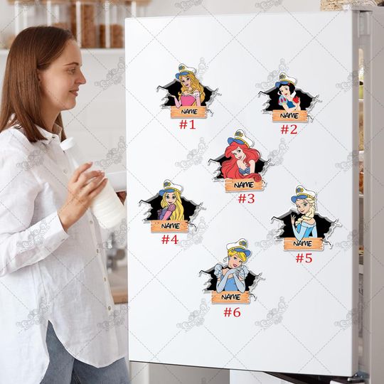 Discover Personalized Disney Princess Cruise Magnet, Disney Princess with Bursting the Door Magnet, Disney Porthole Magnet , Disney Cruise Decor