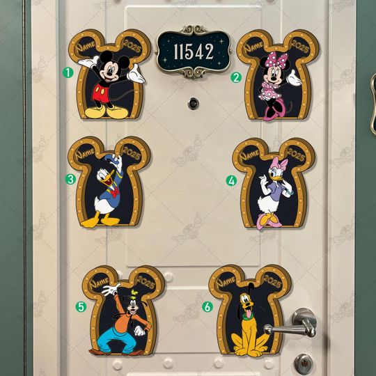Discover Personalized Mickey and Friends in Door Magnet, Stateroom Door Magnet, Family Cruise Ship Stateroom Door, Family funny door decoration