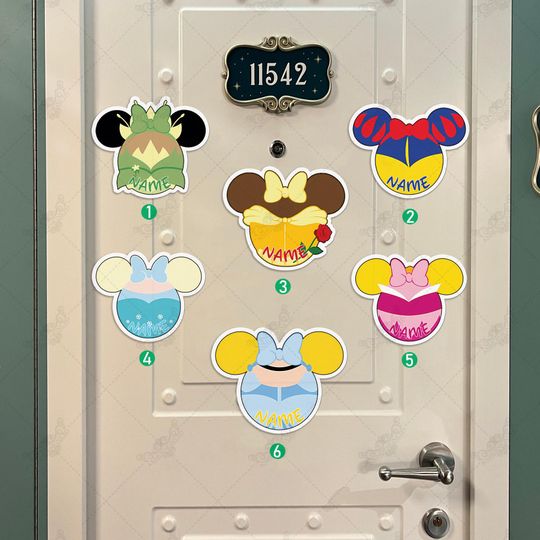 Discover Personalized Disney Princess mickey head Magnet, Princess Disney Inspired Disney Cruise Suite Door Magnets, Disney Princess Character Magnet