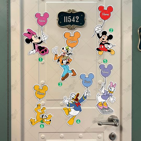Discover Personalized Disney Balloon Magnet, Mickey and Friends Magnet, Cruise Door Magnet, Disney Cruise Trip Magnet, Stateroom Door Decor