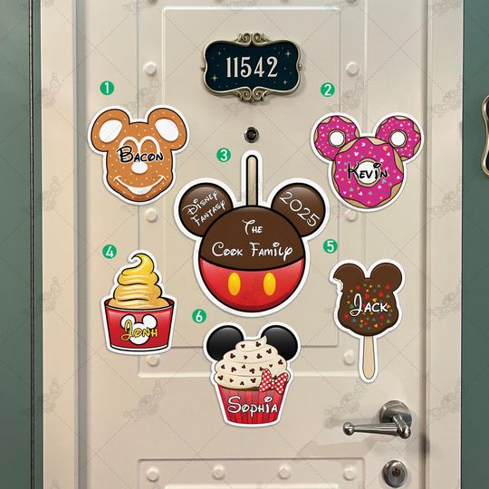 Discover Personalized Mickey Cake Magnet, Disney Inspired Birthday Cake Cruise Door Magnet, Birthday Decor Magnet, Disney birthday gift
