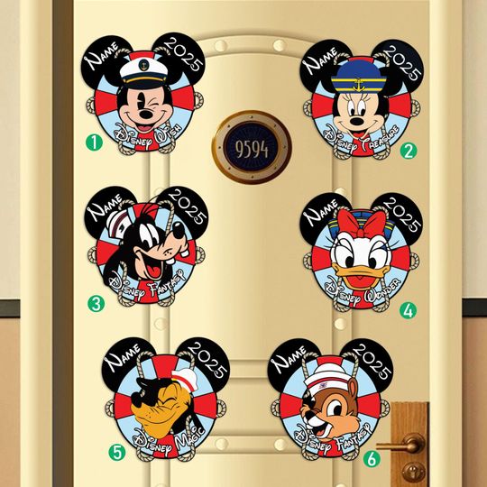 Discover Personalized Mickey & Friends Disney Cruise Magnet, Disney Porthole Magnet, Family Cruise Ship Stateroom Door, Disney Cruise Line Magnets