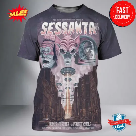 Sessanta V2.0 Tonight  In Philadelphia Pennsylvania On May 15th 2025 3D Tee
