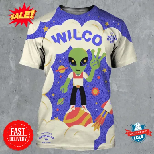 Discover Wilco Nashville Tennessee 2025 Live At The Pinnacle On May 9 2025 3D Shirt