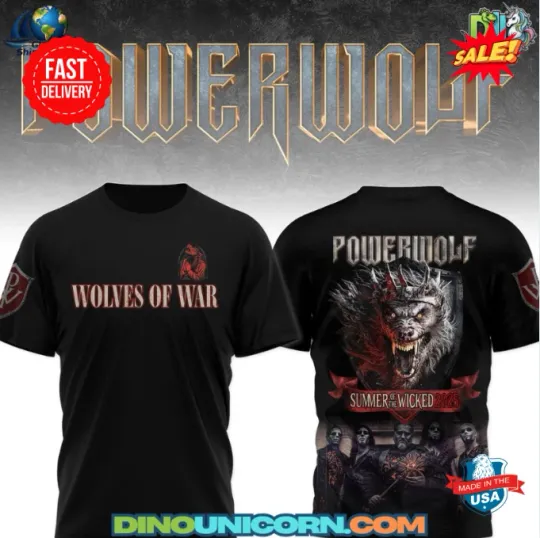 Powerwolf Summer Of The Wicked 2025 3D T-shirt, Gift For Fan