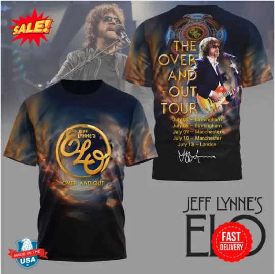 PREMIUM Jeff Lynne ELO 3D SHIRT, Gift For Fan