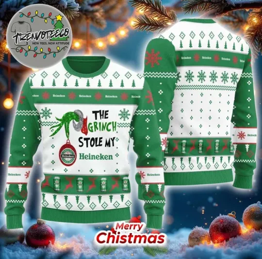Discover Heinekenn The funny character Stole Best Gifts For Holiday 2025 Ugly Sweater