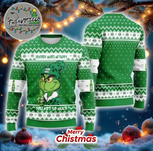 Discover Heinekenn Make funny character Happy Best Gifts For Holiday 2025 Ugly Sweater