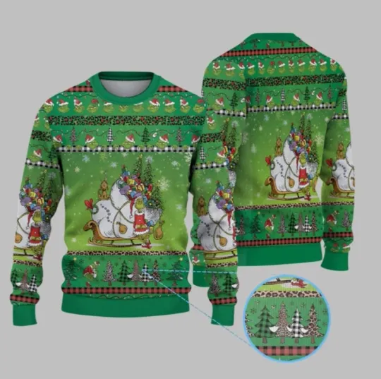 Discover 2025 Christmas The funny character Max With Sleigh Ugly Christmas Sweater