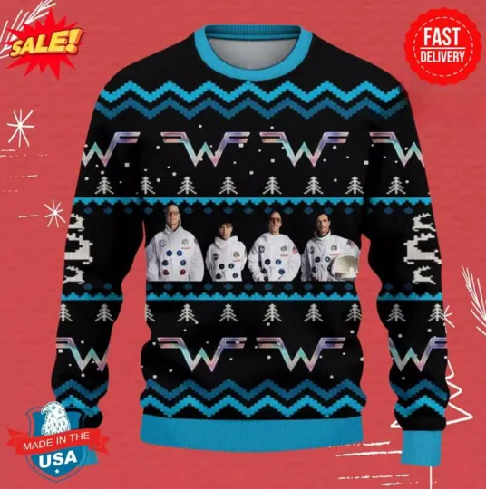 Discover Weezer Ugly Christmas Holday Sweater, Xmas Gift For Men And Women