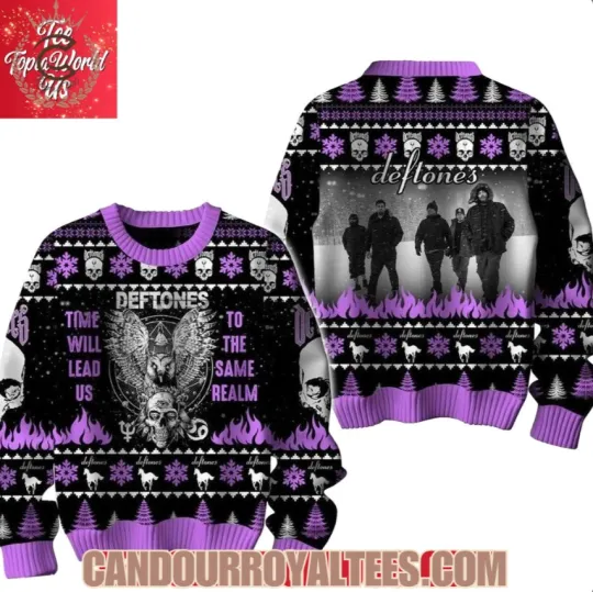 Discover Deftone Time Will Lead Us To The Same Realm Christmas Ugly Sweater