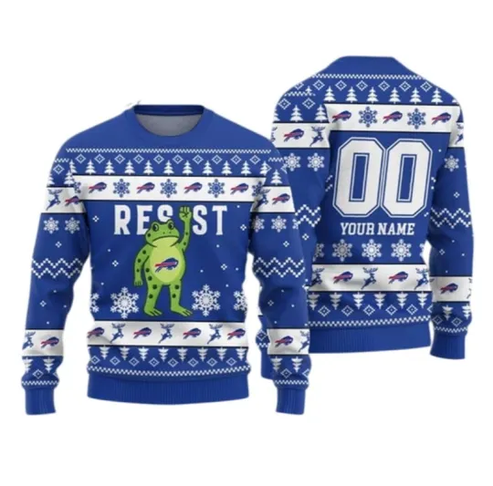 Discover Personallized 2026 Christmas Bills Portland Frog Resist Ugly Sweater