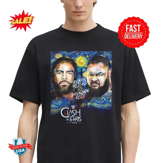 Roman Reigns Vs Bronson Reed Wrestling Entertainment Clash In Paris On August 31 2025 3D T Shirt