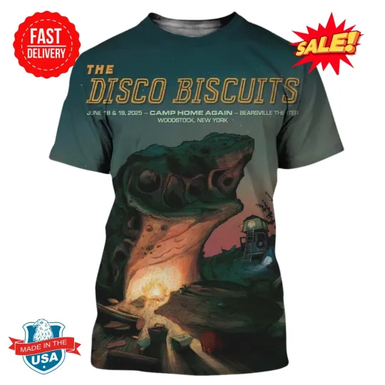 The Disco Biscuits Woodstock New York 2025 June 18 And 19 2025 3D Tee