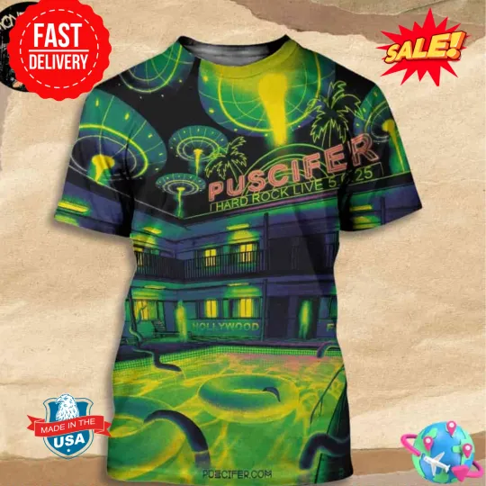Discover Puscifer Sessanta V2.0 In Hollywood Florida At Hard Rock Live May 6 2025 3D T-Shỉt