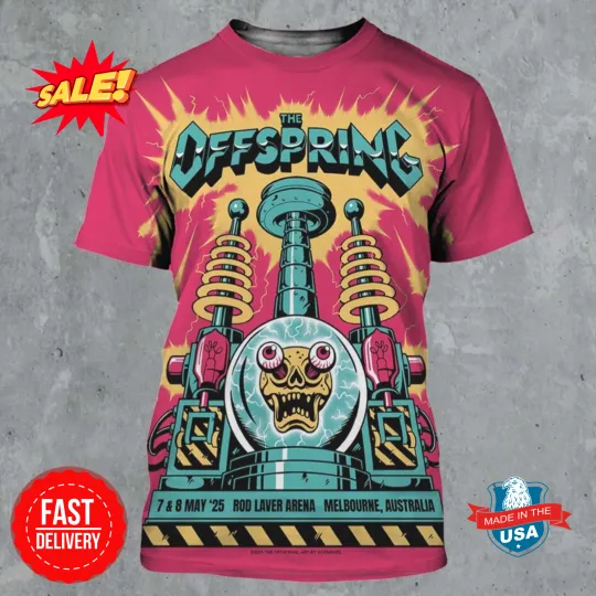 Discover The Offspring Melbourne Australia 2025 Performance On May 7 And 8 2025 3D Shirt