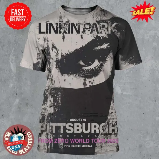 Linkin Parkk From Zero World Tour 2025 Pittsburgh Pennsylvania August 19 3D Tee