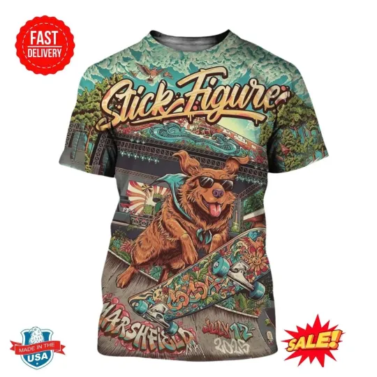 Discover Stick Figure Live At Levitate Festival In Marshfield  On July 12 2025 3D Tee