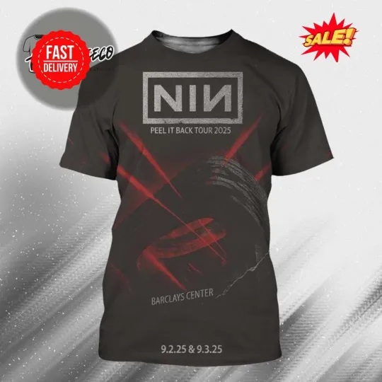 Discover Nine Inch Nails Peel IT Back Tour 2025 At Barclays Center On Sept 03 3D T Shirt