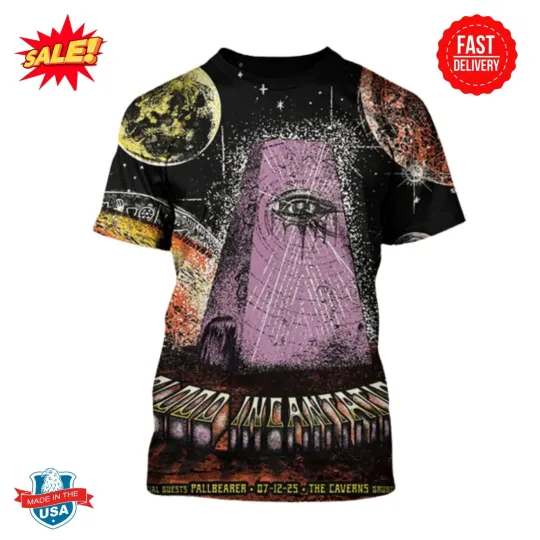 Discover Blood Incantation Event In The Caverns On July 12 2025 In Grundy County TN 3D T shirt