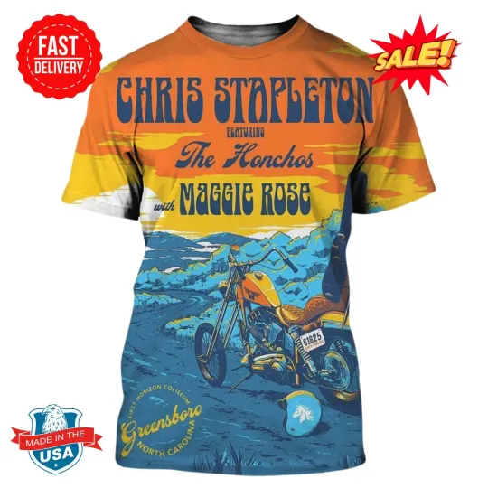 Chris Stapleton Greensboro North Carolina 2025 On June 18 3D Tee