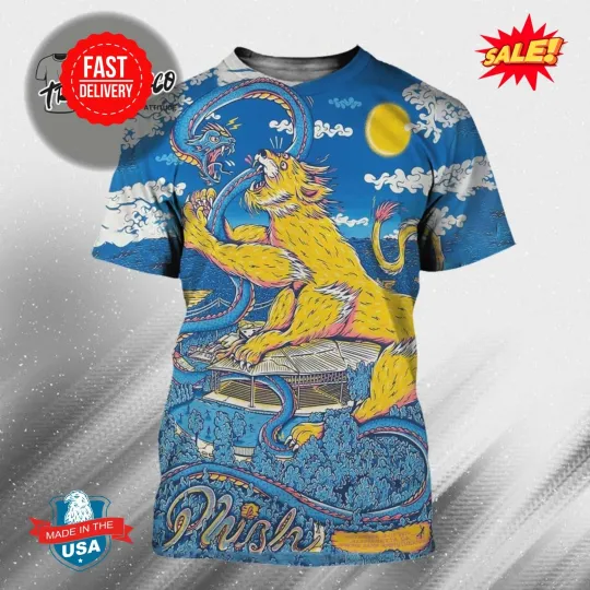 Phish Dry Goods Poster Show In Alpharetta GA On September 16 17 2025 3D T Shirt