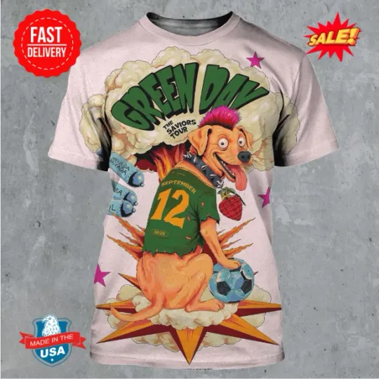 Green Day The Saviors Tour 2025 At Arena Da Baixada On Sept 12 2025 3D Tee