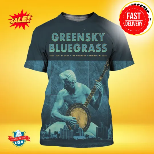 Discover Greensky Bluegrass Event In Detroit MI At The Fillmore On August 21 2025 3D Tee