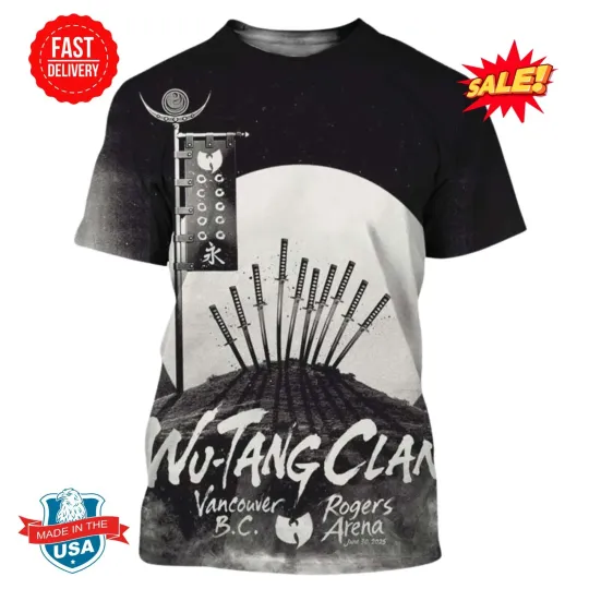 Discover Wu Tangg Clan Vancouver BC 2025 Tour At Rogers Arena On June 30 3D Tee