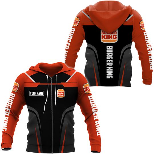 Halloween Burger King Hoodie, Burger Mens Hoodie, 3D All Over Printed Hoodie, Hoodies For Men, Personalized Hoodie, Burger Lover Gift