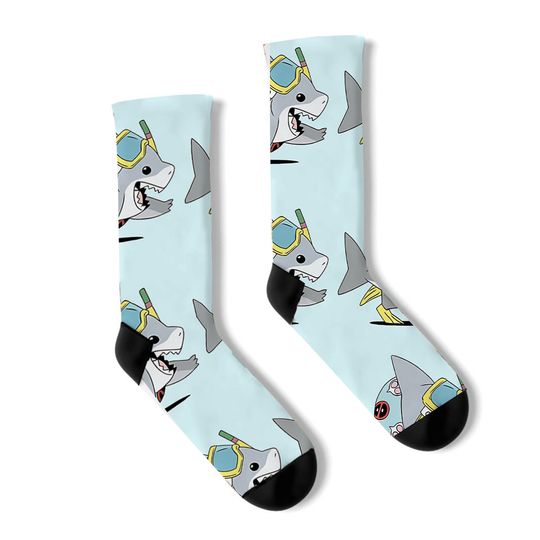 Jeff the Land Shark Beach Socks