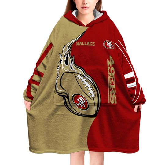 Personalized football San Francisco 49ers Blanket Hoodie Unisex Hoodie For Football Fans