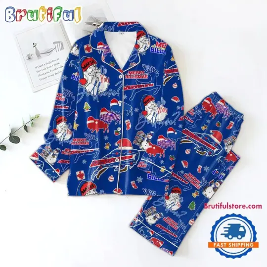 Discover Buffalo Football Team Winter Season Pajamas Set