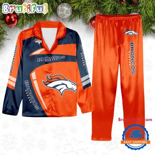 Denver Football Team Winter Season Pajamas Set