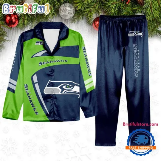 Seattle Football Team Winter Season Pajamas Set
