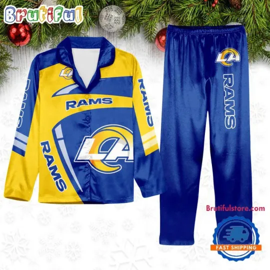 Discover FL Los Angeles Special Football Team Winter Season Satin Pajamas Set